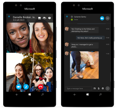 Skype for window 10 mobile, now allows group video calls
