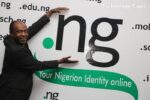 Sunday Folayan, President of Nigeria Internet Registration Association of Nigeria (NIRA) seen at a display of Nigeria's .ng Internet domain name in Lagos