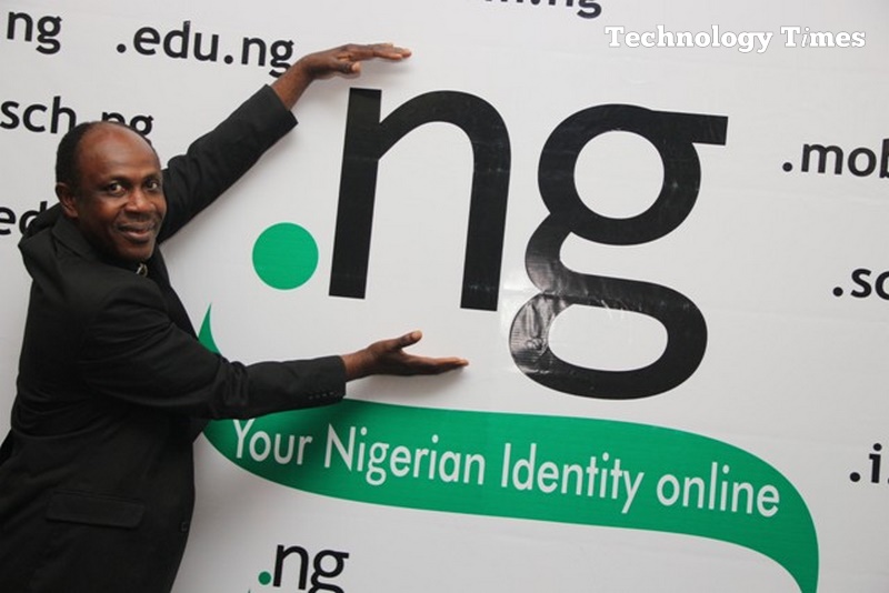 Sunday Folayan, President of Nigeria Internet Registration Association of Nigeria (NIRA) seen at a display of Nigeria’s .ng Internet domain name in Lagos